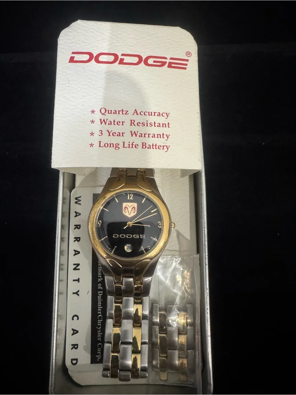 Dodge Two-Tone Logo Wristwatch - Gold & Silver